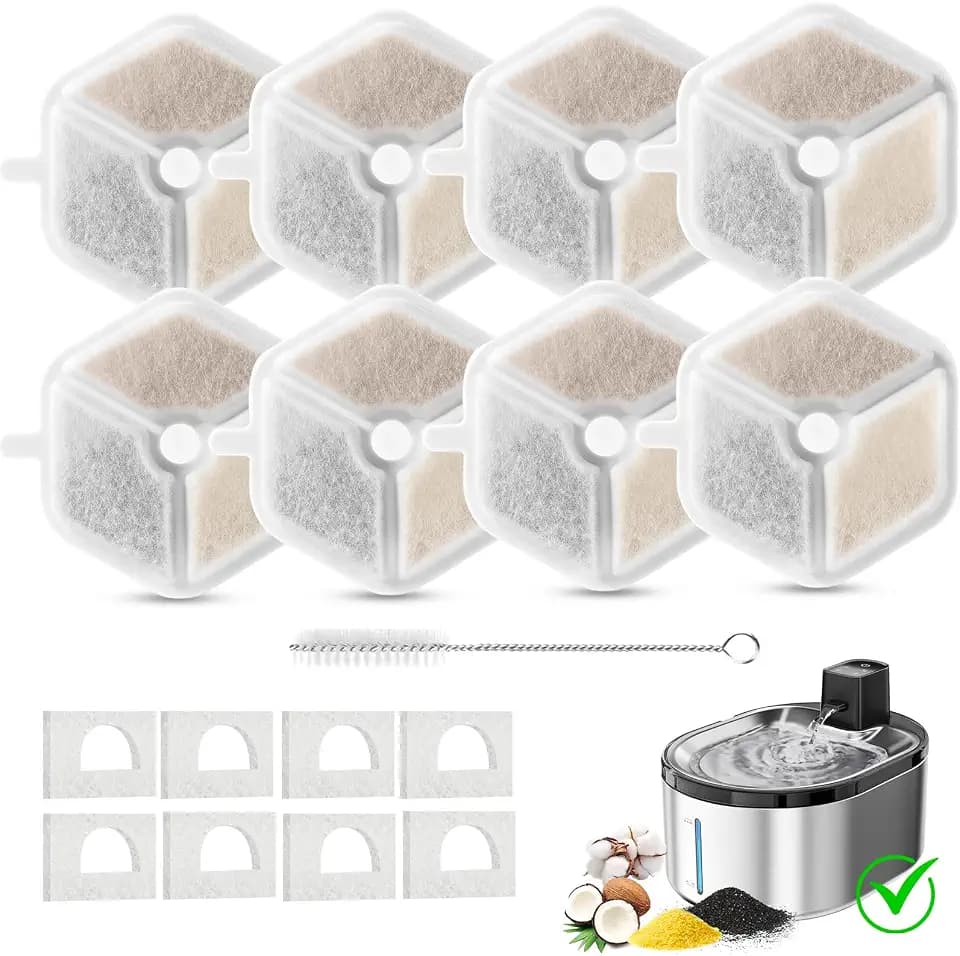 8PK Cat Water Filter for PTM-643 Fountain