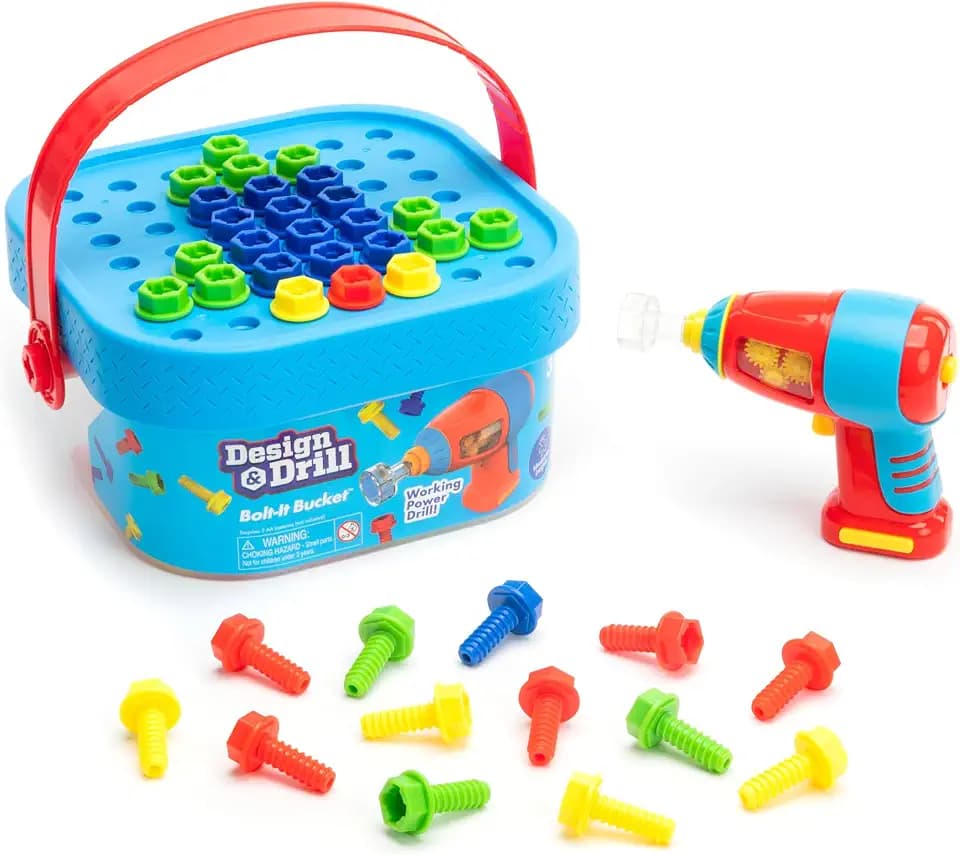 Educational Insights Design & Drill Bolt-It Bucket