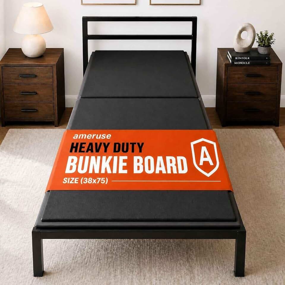 Twin Bunkie Board 10mm (38x75 inches) - Anti-Sag Mattress Support Board, Noise-Minimizing, Breathable & Moisture Resistant - Universal Fit for Metal Bed Frame,Platform Beds & Pull-Out Sleeper Sofa