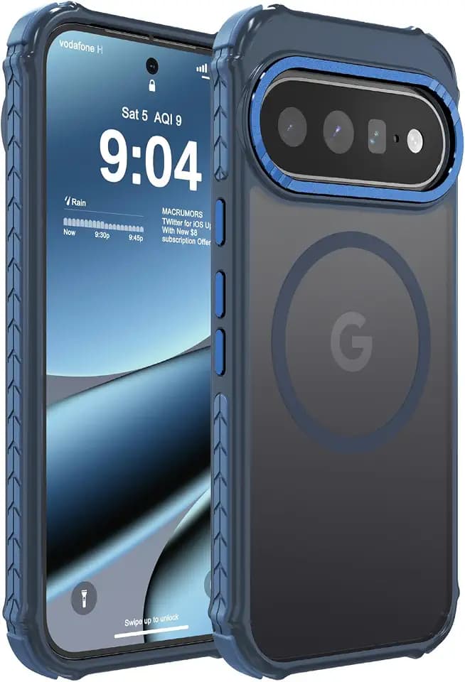 DEERLAMN Magnetic Case for Pixel 11 Pro XL/Pixel 10 Pro XL, Matte Blue