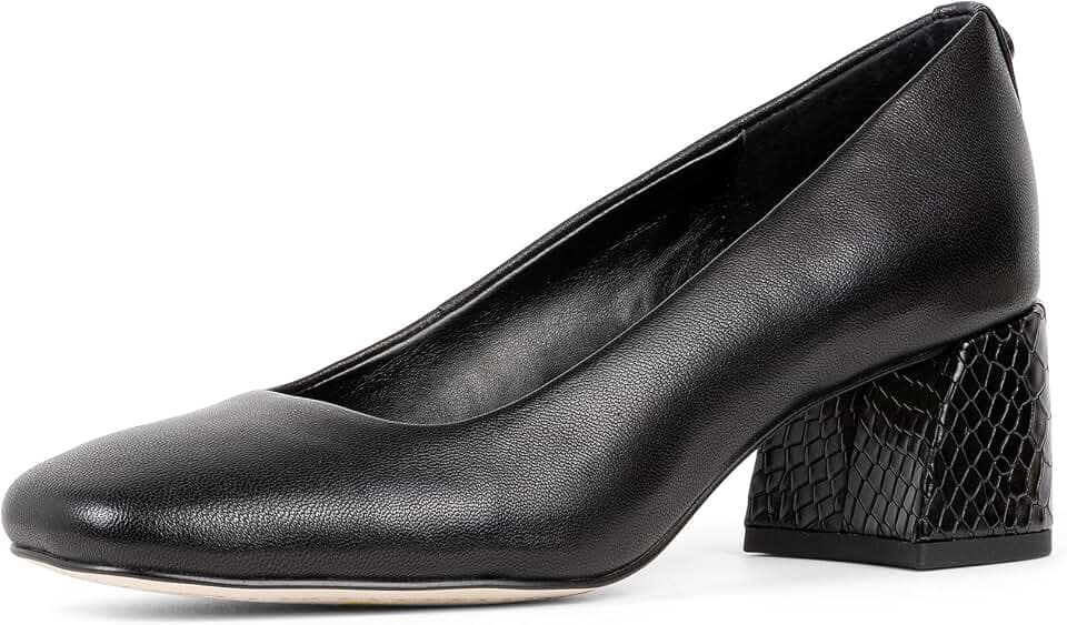 Donald Pliner Women's Aquarius 2" Block Heels, Square Closed Toe Chunky Heels for All Day Wear