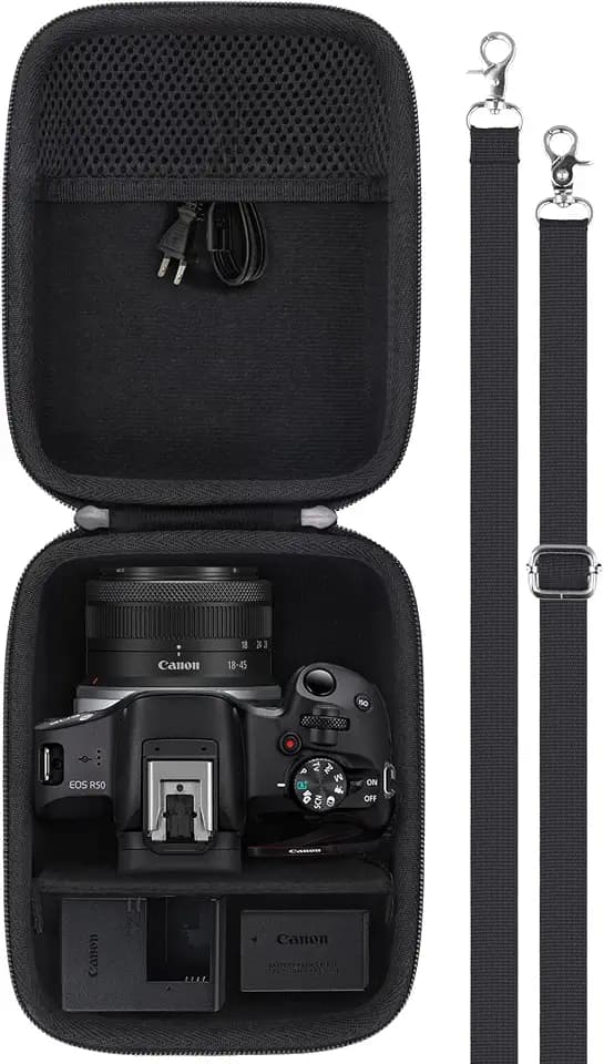 Case for Canon EOS R50/R100 Mirrorless Camera with RF-S18-45mm Len