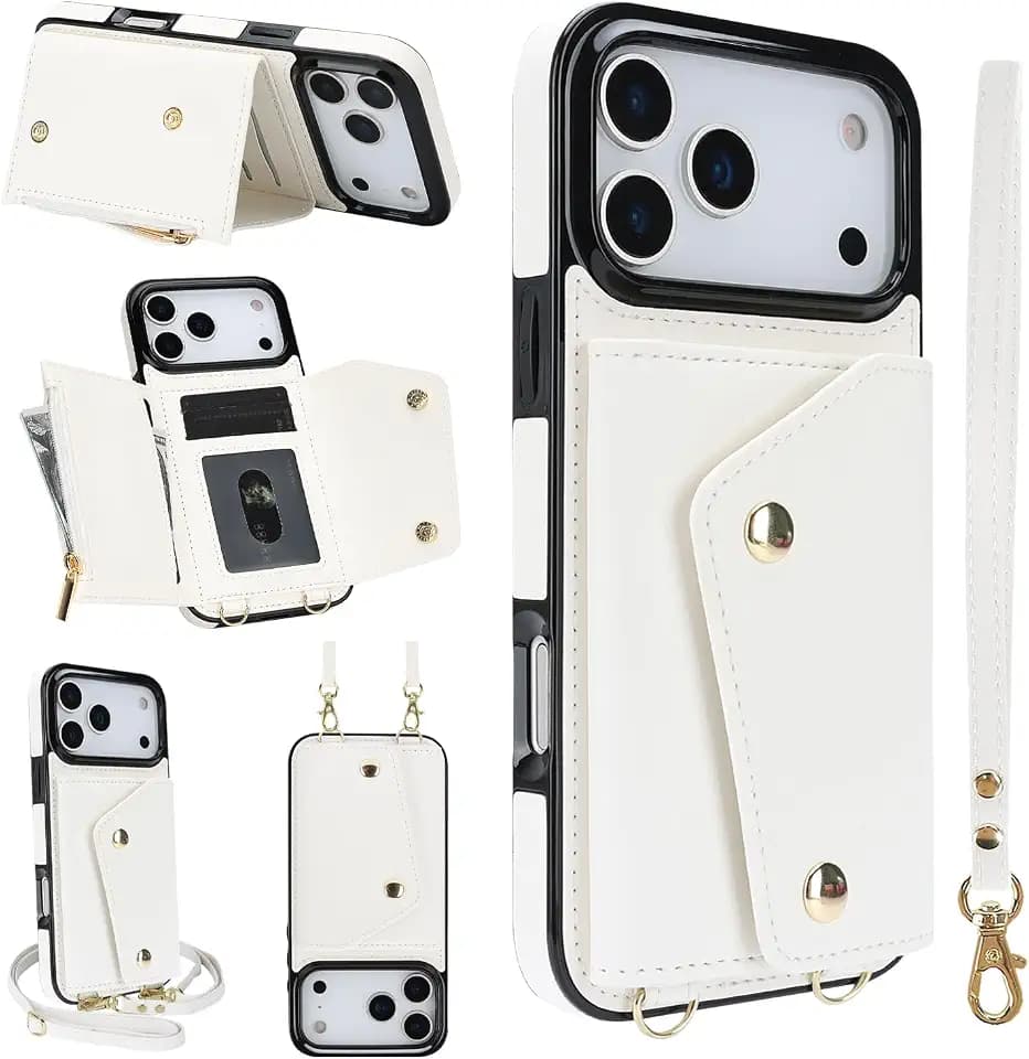 LUVI for iPhone 18 Pro Max/iPhone 17 Pro Max Purse Case with Strap Lanayrd