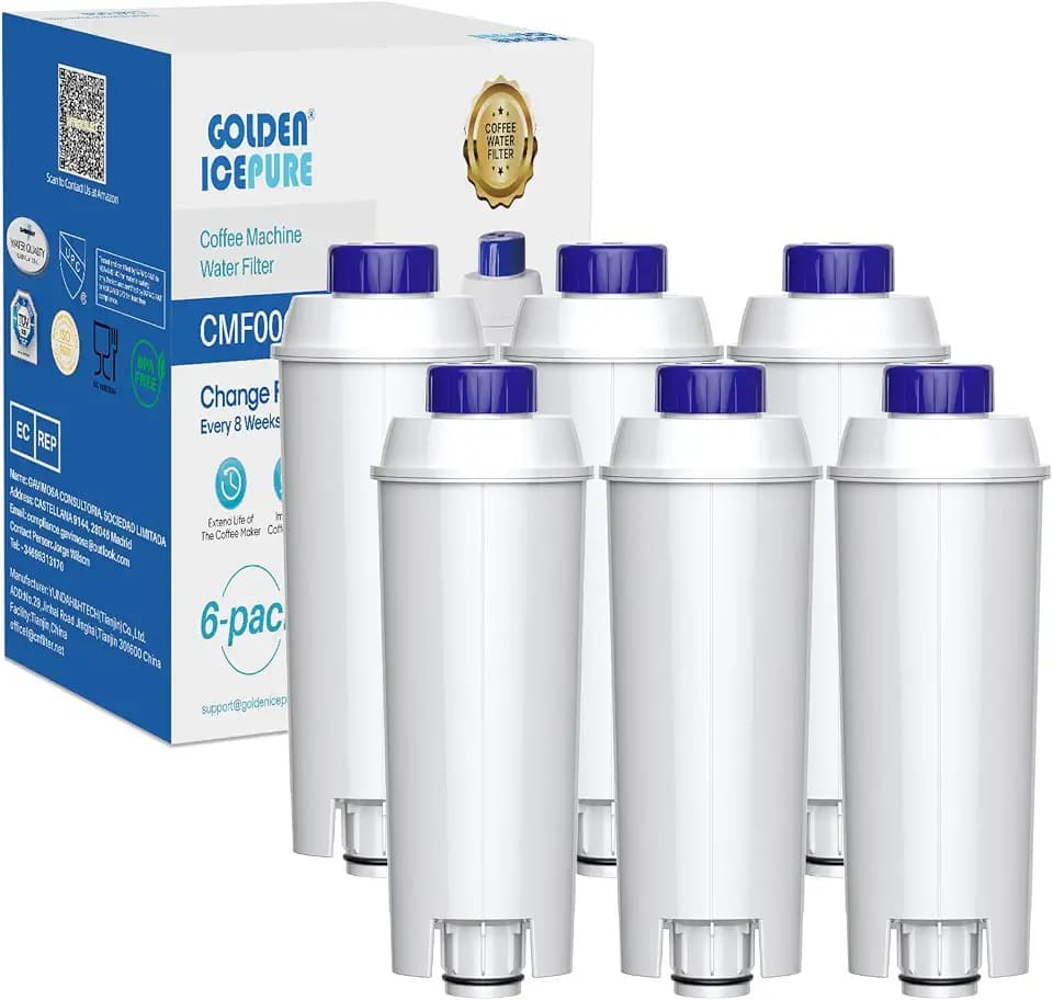 GOLDEN ICEPURE Ersatz für De'Longhi Wasserfilter DLSC002, 6er Pack