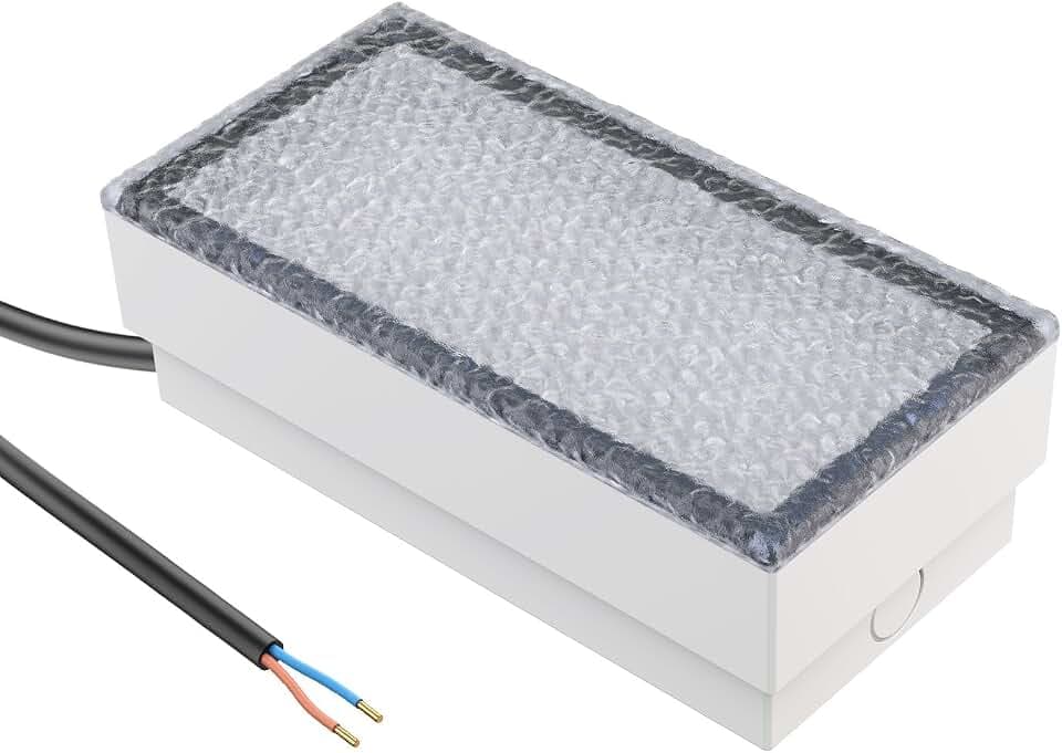 ledscom.de LED Pflasterstein Bodeneinbauleuchte CUS für außen, IP67, eckig, 20 x 10cm, 2,9 W, 228lm, kaltweiß