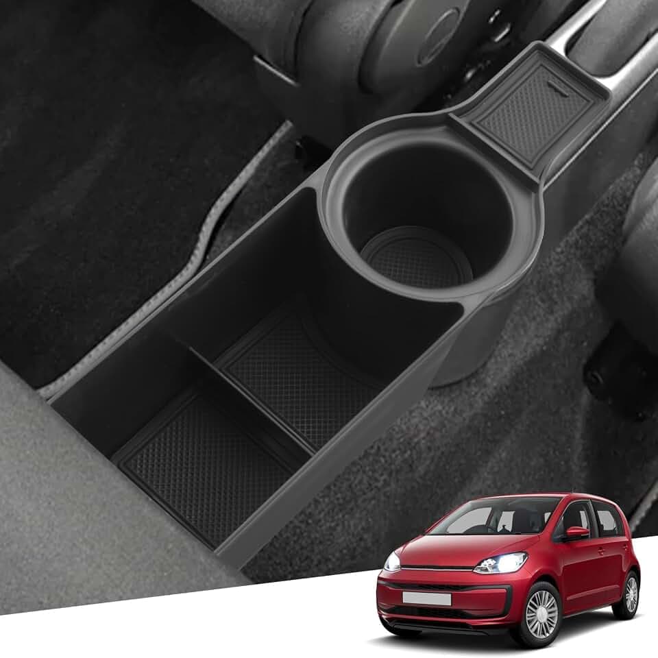 YEE PIN Kompatibel für V W UP GTI/Seat MII/Citigo 2013-2023 Getränkehalter Ablagefach auf dem Rücksitz, 3D-Scan Original für V W UP GTI/Seat MII/Citigo Zubehör.