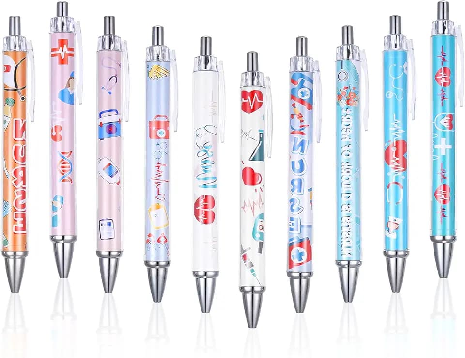 10 Stück Lustige Kugelschreiber Krankenschwester Geschenke, Cartoon Krankenschwester Stift, Nurse Accessories, Geschenk Krankenschwester Zubehörfür Krankenschwestern Ärzte medizinische Assistenten (A)