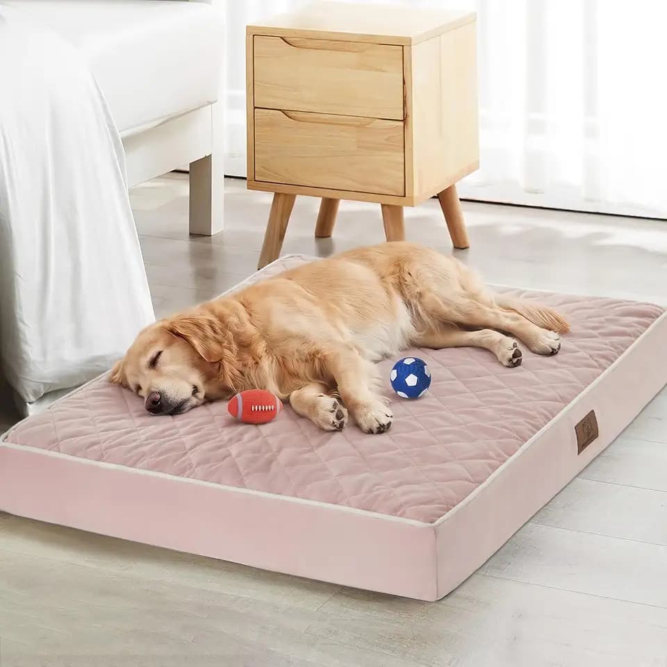 WNPETHOME Orthopedic Waterproof XL Dog Bed for Crate Cozy Sleep