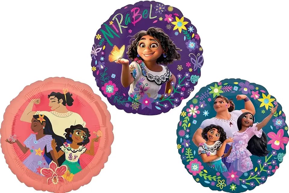 Anagram 17" Encanto Mirabel Isabela and Luisa Birthday Party Supplies 3 Foil Balloons Bouquet Decorations