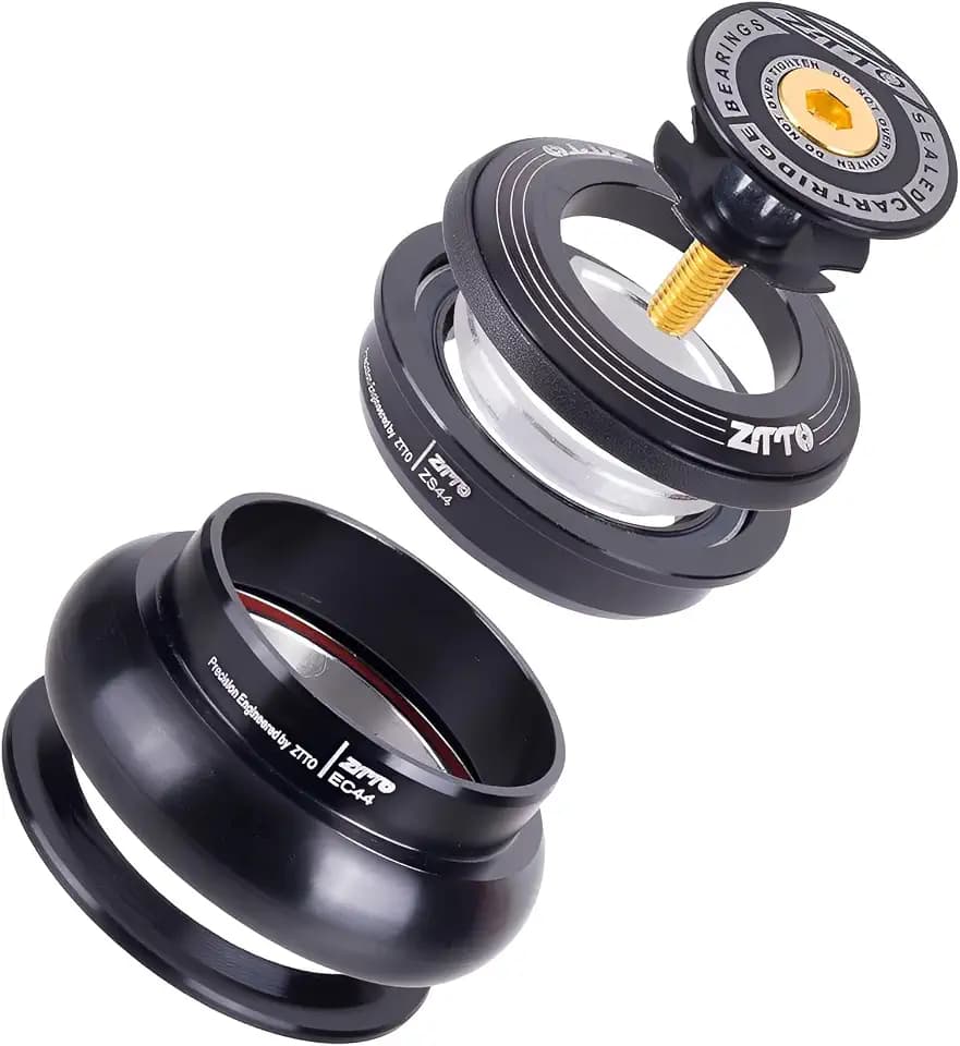 ZTTO Bike Headset, MTB 44mm ZS44 EC44 CNC 1 1/8"-1 1/2" Straight Tube Frame to Tapered Tube Fork 1.5 Adapter Headset