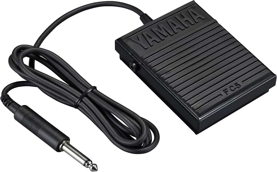 Yamaha Compact Foot Switch, Universally Compatible, 5-Foot Cable, 0.25-Inch Plug, Black FC5