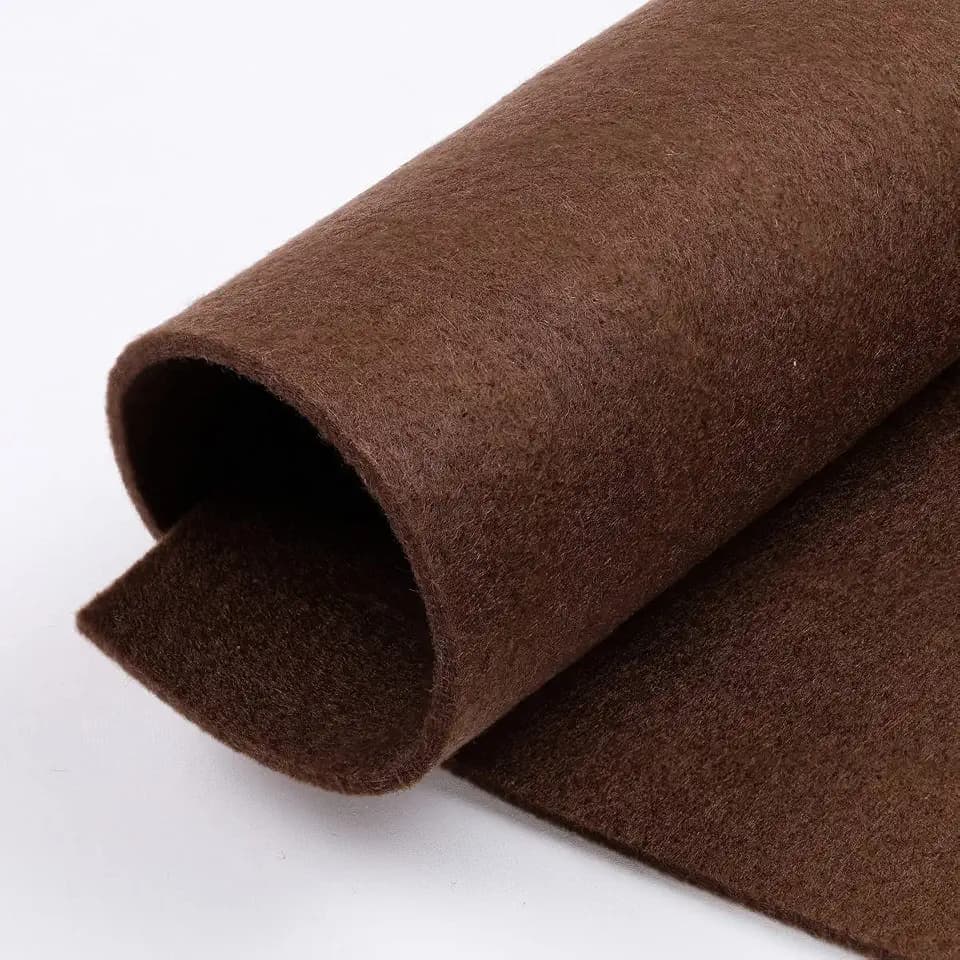 Filzblätter, Dicke 3 mm, echter Filz, Größe 50 x 36 cm, 39 Farben erhältlich, hohe Qualität, ideal für Hobbys (braun)