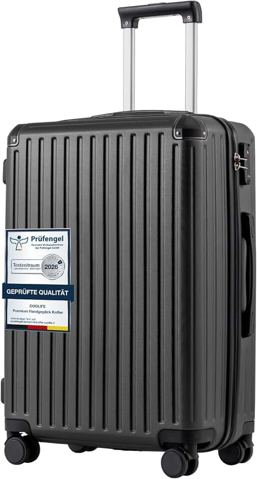 COOLIFE Mittelgroßer Koffer Hartschalen Hartschalenkoffer, ABS+PC, 65.5 cm