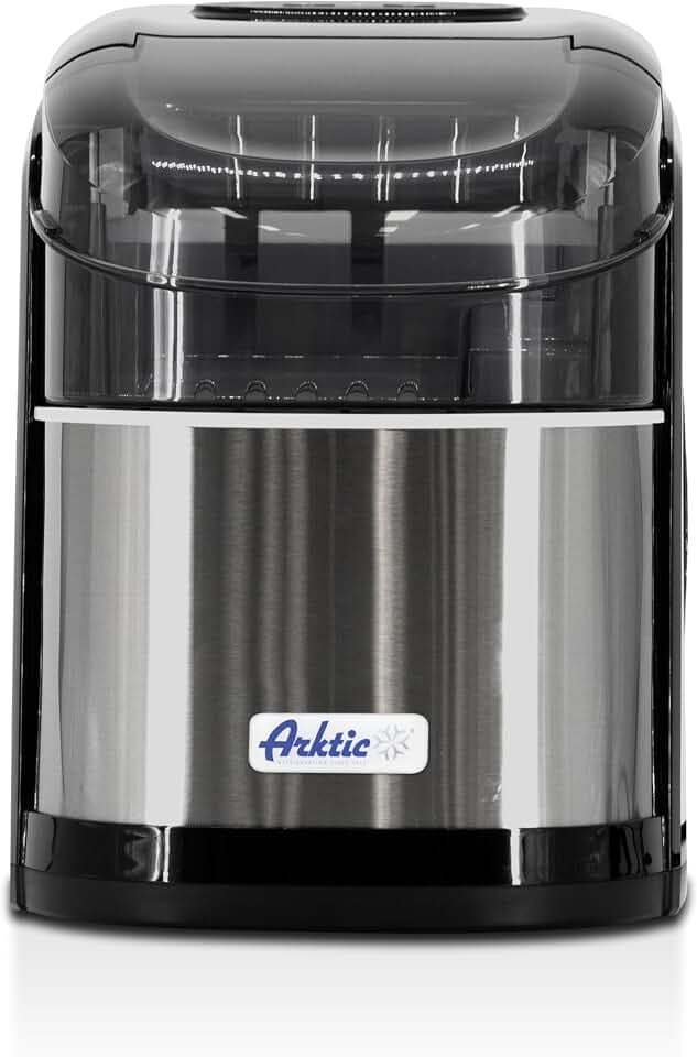 HENDI Eiswürfelmaschine, Arktic, mit Eisschaufel, ungefüllte Eiswürfel, produktionskapazität: 12kg/24h, fassungsvermögen: 0,7kg, Eiswürfelbereiter, 230V/100W, 242x358x(H)328mm, Edelstahl