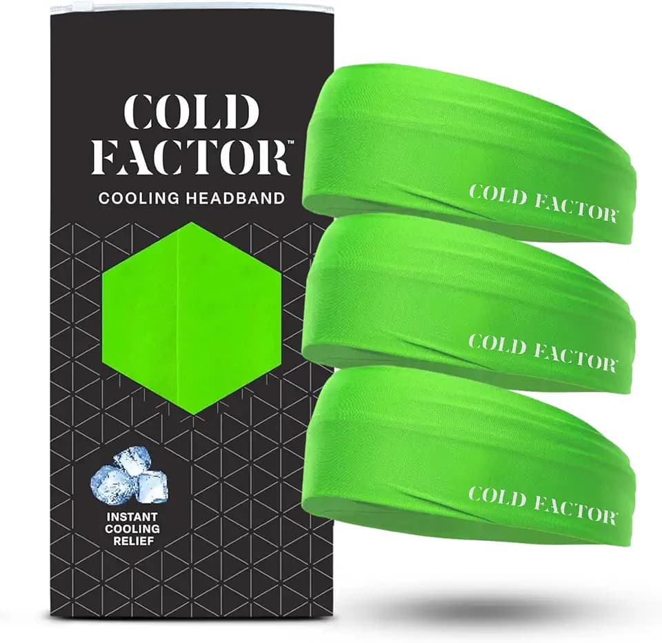 COLD FACTOR kühlendes Stirnband für Damen und Herren, LSF 50+, fortschrittlicher Verdunstungskomfort, sofort kühlendes Schweißband für Outdoor-Sport, Fitness, Yoga, Wandern, Laufen und Workouts
