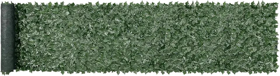 VEVOR Artificial Ivy Privacy Fence Screen, 39 x 198 in Faux Ivy Vine Leaf Hedges Fence, Greenery Privacy Fence with Mesh Cloth Backing, Green Wall Decoration for Outdoor Garden, Yard, Balcony