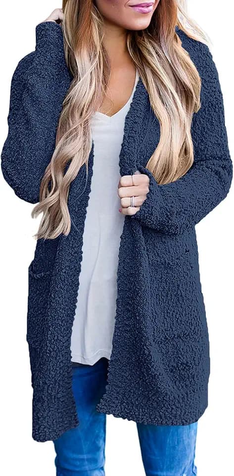 MEROKEETY Womens Fuzzy Chunky Oversized Cardigan Sweaters 2026 Fall Outfits