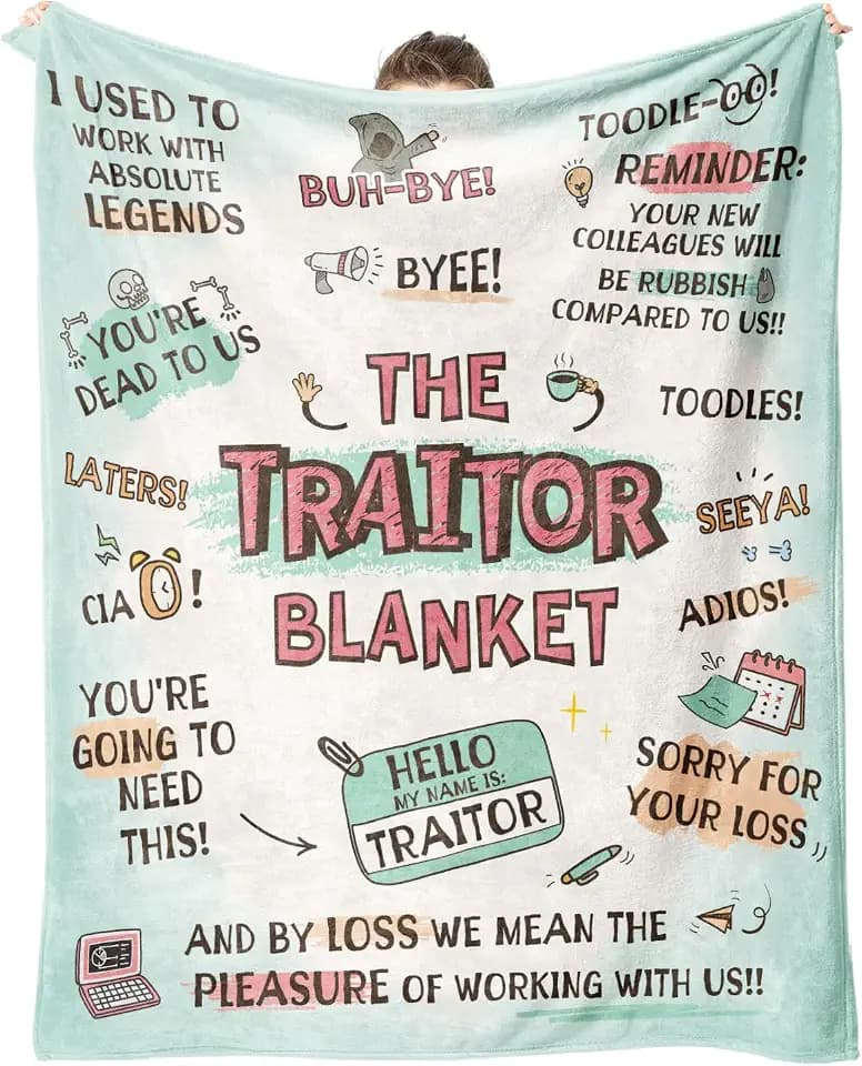 Farewell Gifts for Coworkers - Funny Traitor Blanket