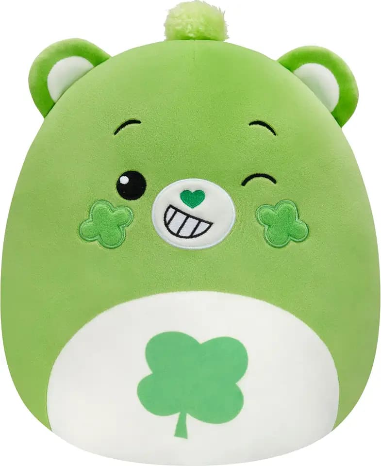 Squishmallows Original Care Bears 12in Good Luck Bear – Official Jazwares Plush (Medium-Sized)