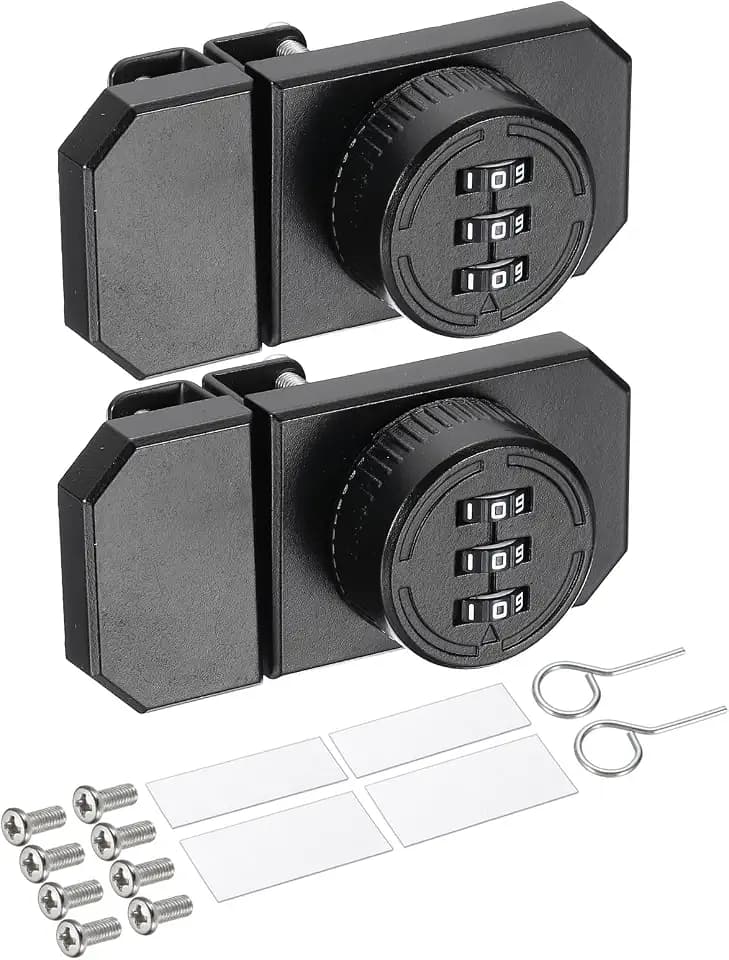 PATIKIL Glass Door Combination Lock for 0.16-0.31" Thick Glass Double Way