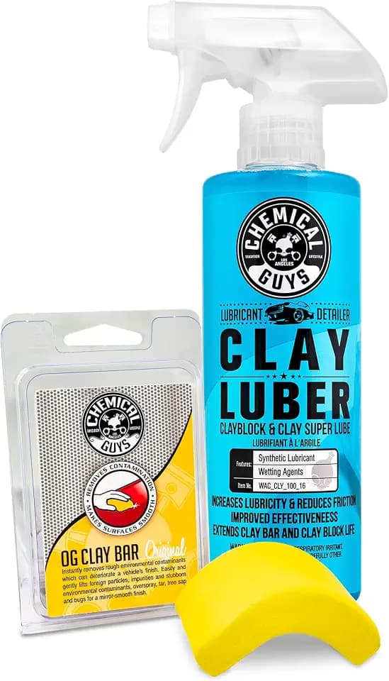 Chemical Guys, OG Clay Bar & Luber Synthetic Lube Kit, Medium Duty, 2-Piece