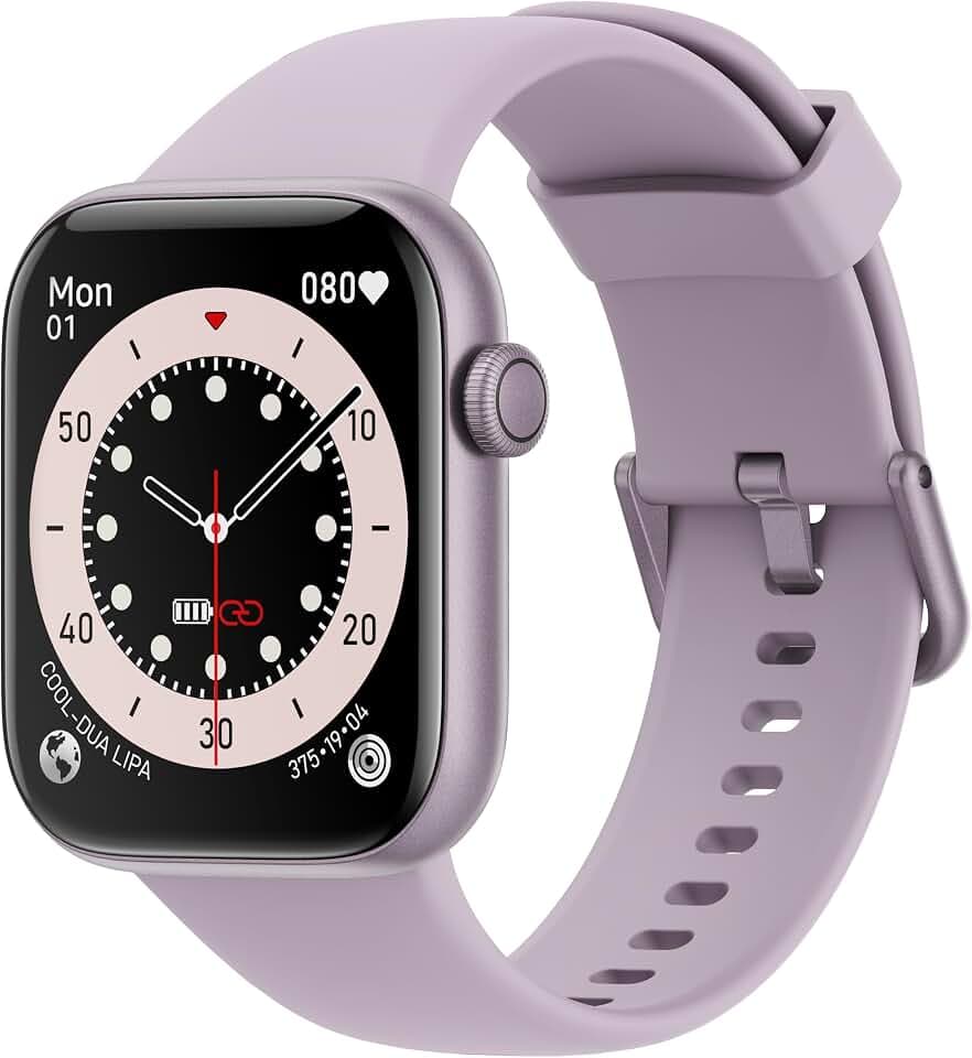 Smartwatch für Damen und Herren, 1,85" HD Touch Fitnessuhr mit Telefonfunktion, 140+ Sportmodi, Schrittzähler, Pulsmesser, Schlafmonitor, IP68 Wasserdicht für iOS und Android