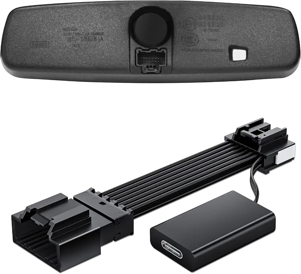 mangoal Dashcam Power Adapter Custom for Ford 16 Pin (Model A) for F150/F250/F350 Explorer Bronco and etc,Hide The Wires,GPS Radar Mirror Camera Dash Cam Adapte,Connects to Rearview Mirror(Exposed)