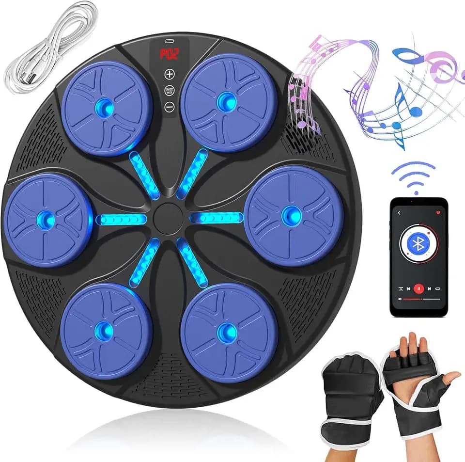 Sunshine smile Music Boxing Machine,Box Maschine,Liteboxer,Smart Music Boxing Machine,Wall Mounted Boxing Workout,Unterstützt Bluetooth, Geschwindigkeitseinstellung,Boxmaschine mit Musik