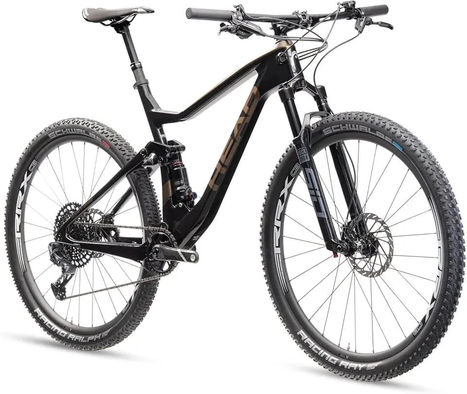 Head Unisex - Adult Adapt Edge 3.0 Full Suspension Bike, Black Metallic/Brown