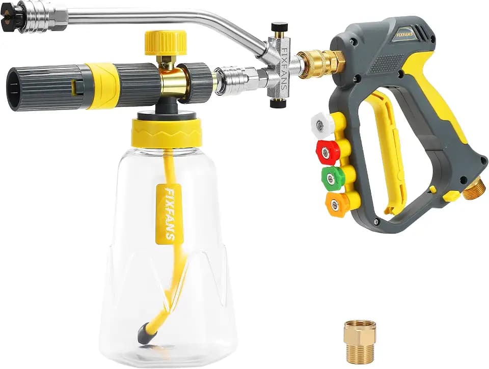 FIXFANS Foam Cannon Gun Dual Connector Accessory for Pressure Washer