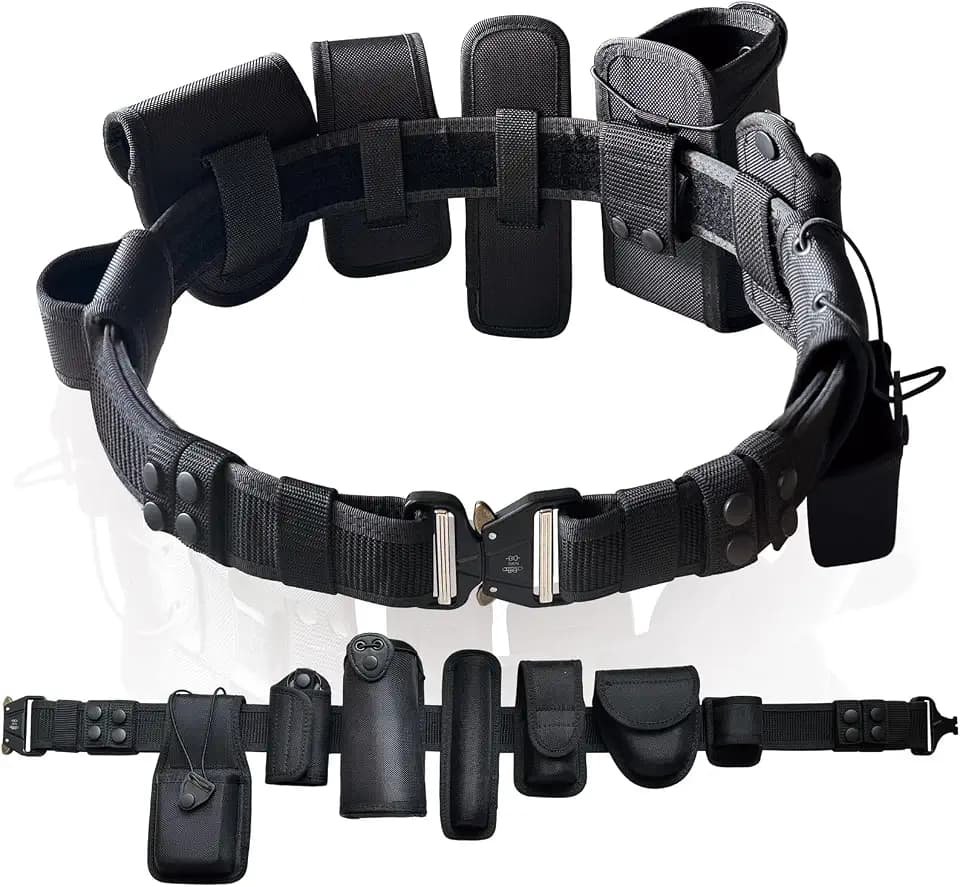 8-in-1 Tactical Duty Belt Nylon Quick Release Buckle Gear Set