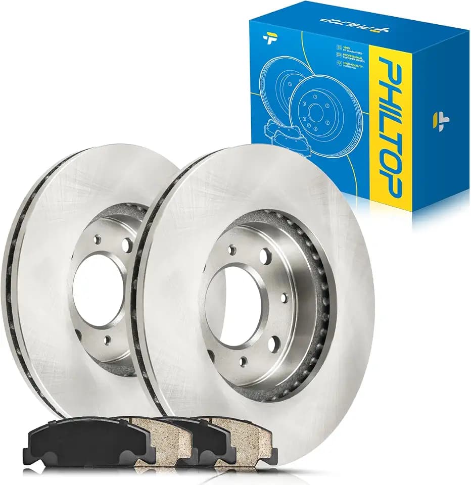PHILTOP D273 31029 Front Brake Rotors and Pads Kit for Civic, Civic del Sol