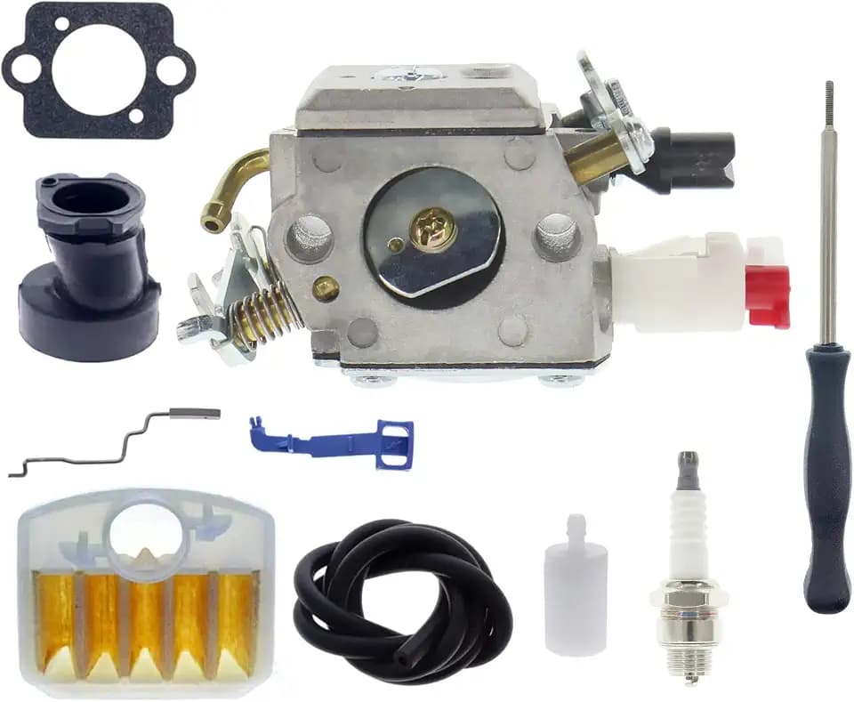 503283208 Carburetor for Husqvarna 340 340E 345 346 346XP 350 351 353 Chainsaw Single Tube C3-El18 with 537024002 Air Filter Kit