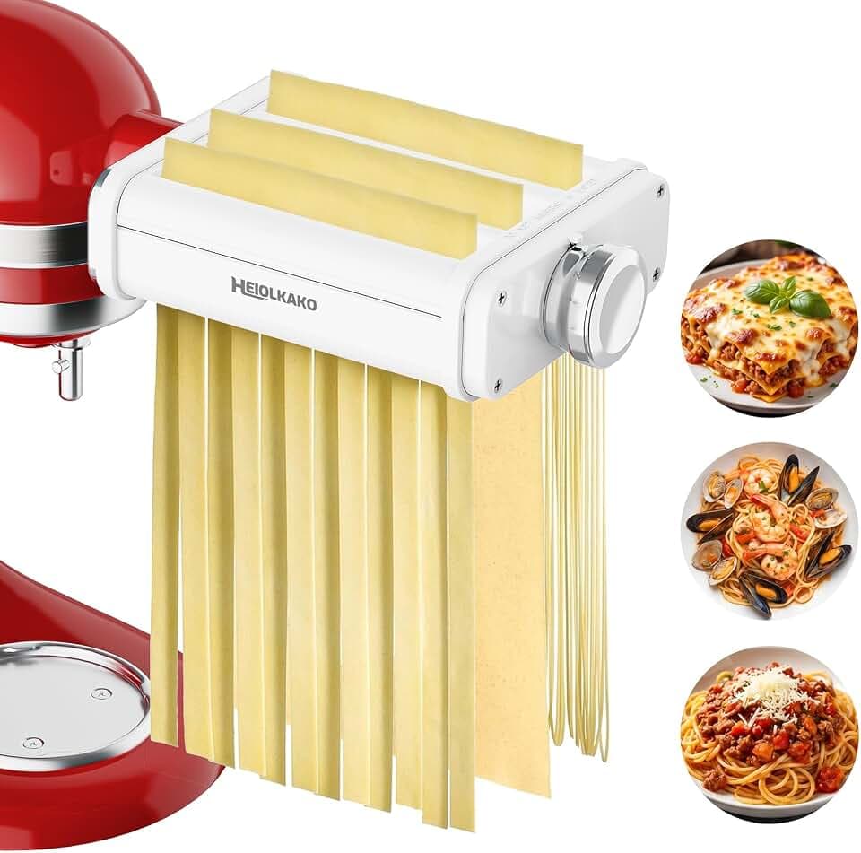 3-in-1 Pasta Maker Attachment for KitchenAid Stand Mixer