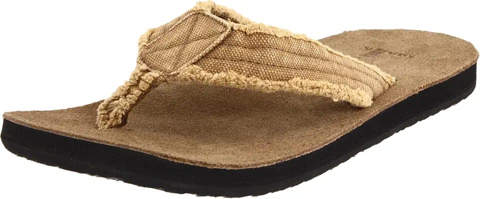 Sanuk Fraid Not Mens Flip Flops - Lightweight Beach Sandals