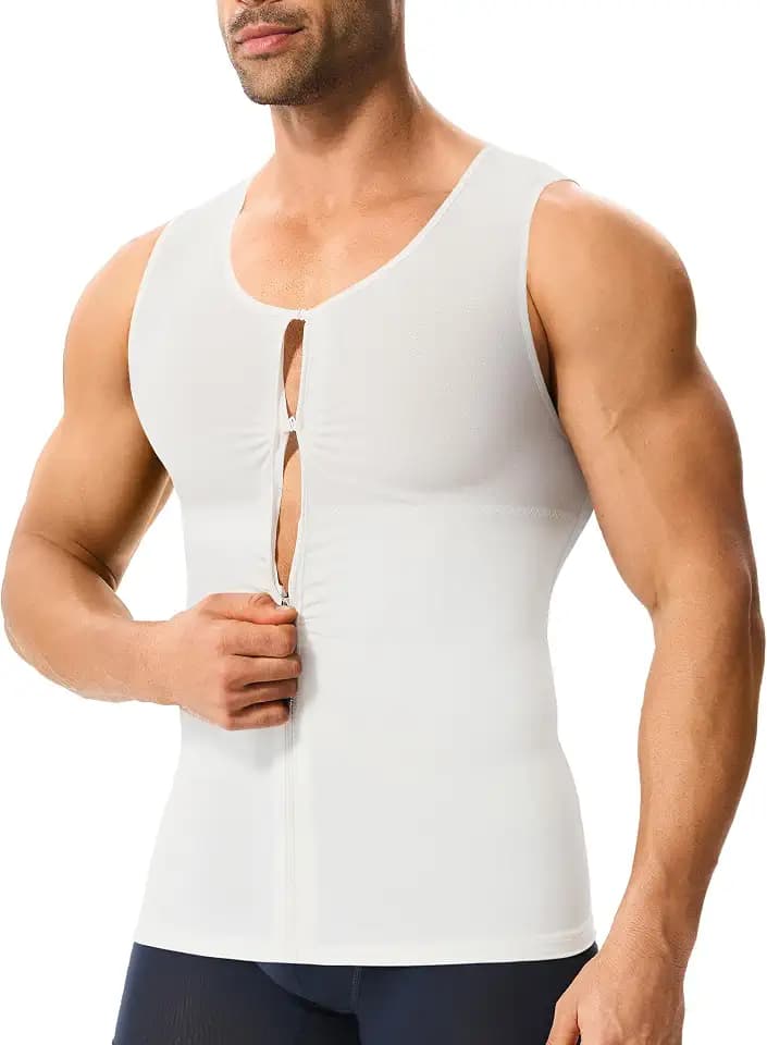 Eleady Compression Shirt Men - Mesh Mens Shapewear Tank Tops Waist Trainer Sleeveless Body Shaper