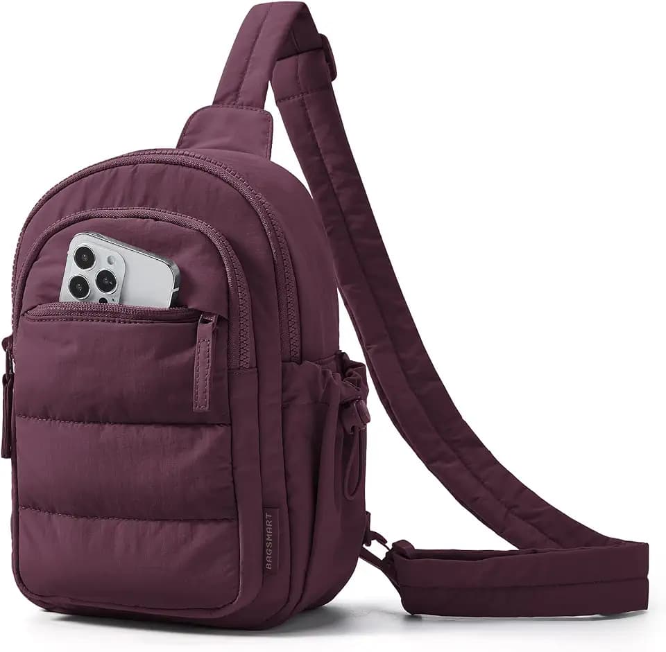 BAGSMART Small Sling Bag for Women, Puffer Crossbody Bag Hobo Handbag