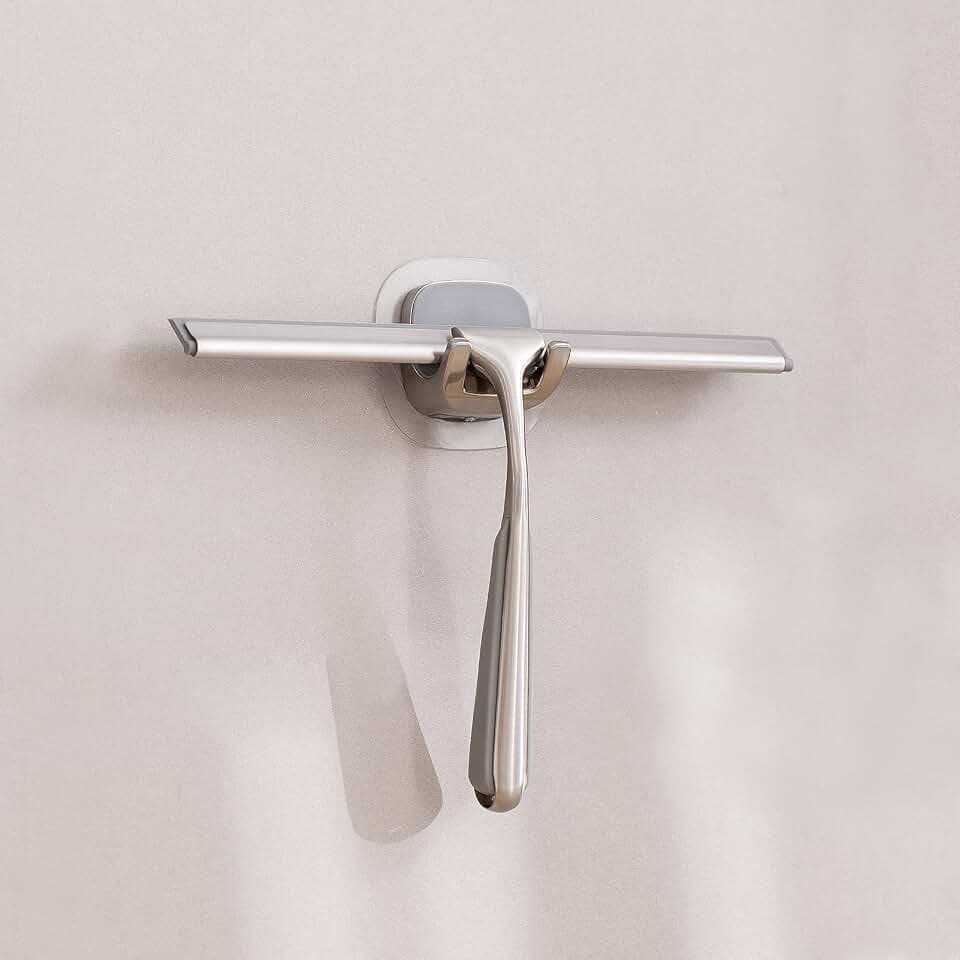 Glass Squeegee Cleaner Shower Window Wiper 10 Inch Stainless Steel Squeegee