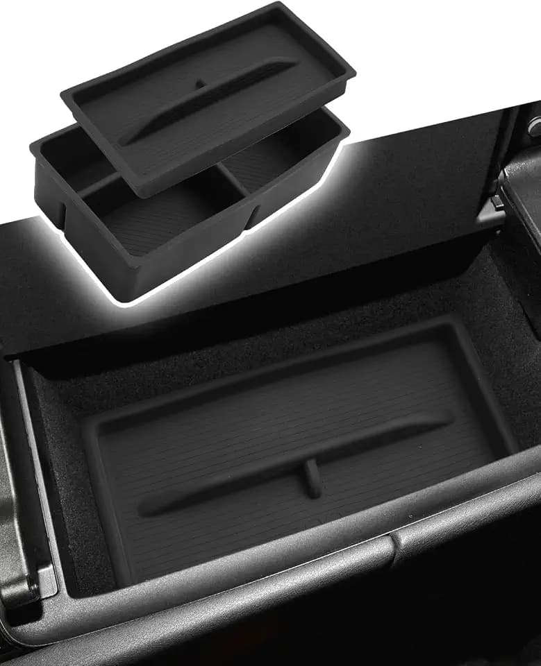 CDEFG Dual-Layer for 2023-2026 Lexus RX 350 Center Console Organizer Tray- RX 5nd Generation Fits All Models Accessories Silicone Armrest Storage Middle Console Insert