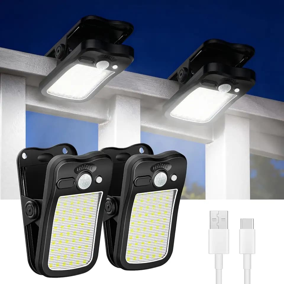 Tryme Solar Clip-On Light with Motion Sensor, 2-Pack