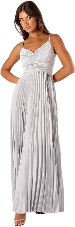 Petal & Pup Women's Naira Pleated Maxi Dress