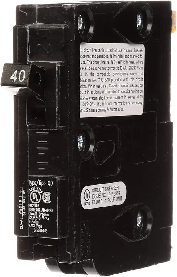 Siemens D140 QO Replacement 40-Amp Single Pole Circuit Breaker