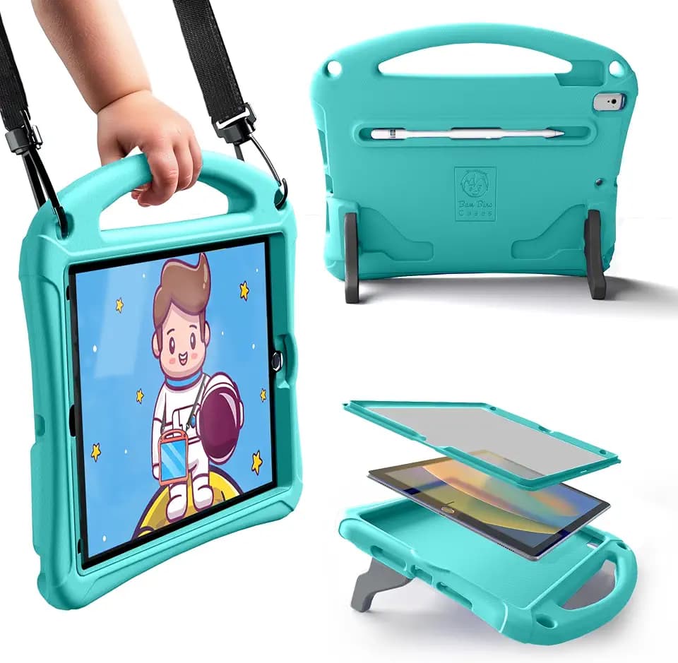 Bam Bino Space Suit Rugged Kids Case for iPad 9th 8 7 Gen, Air 3, Pro 10.5