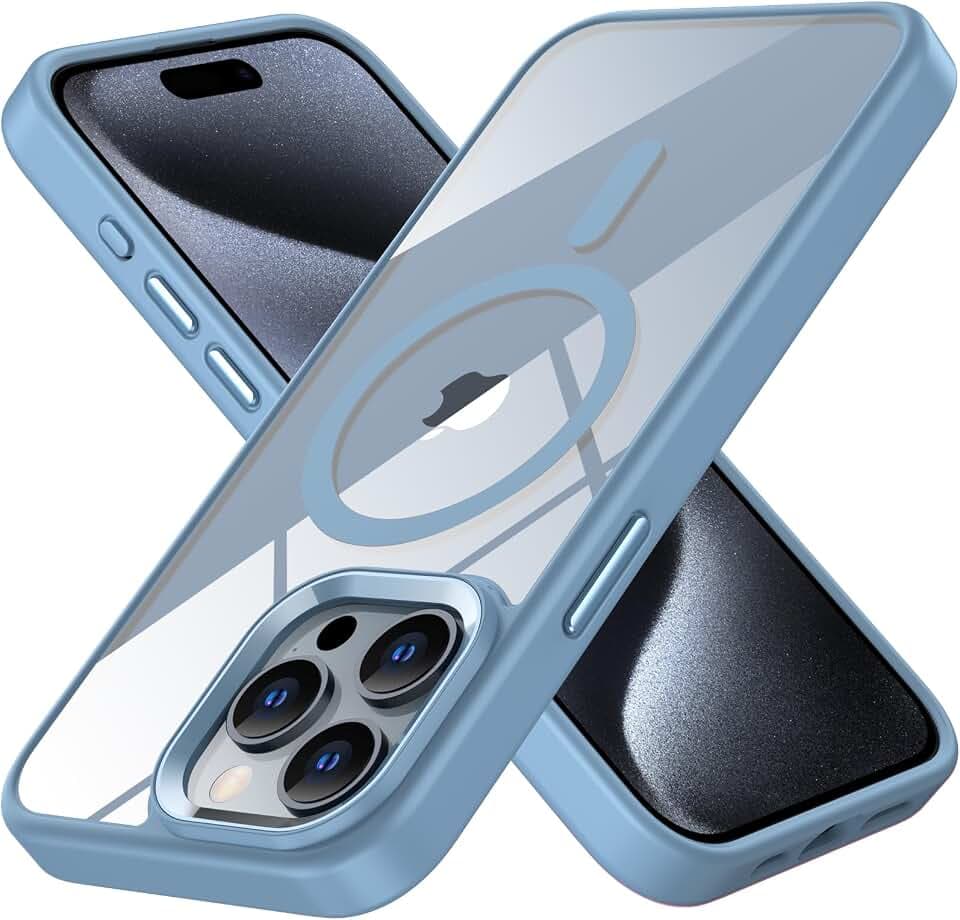 Magnetic for iPhone 14 Pro Max Case,Compatible with MagSafe，[Military-Grade Drop Protection] Crystal Clear Back Case for iPhone 14 Pro Max Phone Case 6.7" (Sky Blue)