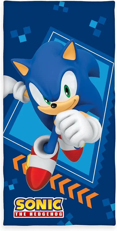 Herding Badetuch Sonic, 75 x 150 cm, Kleines weiches Kinder-Handtuch für Bad und Strand, 100% Baumwolle