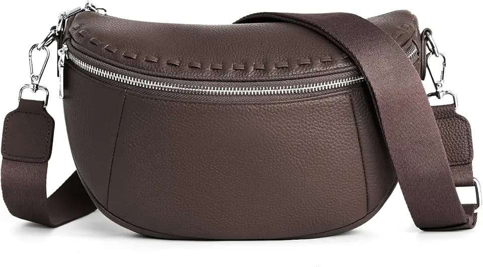 befen Genuine Leather Crossbody Bag Bum Bags for Women with RFID Blocking