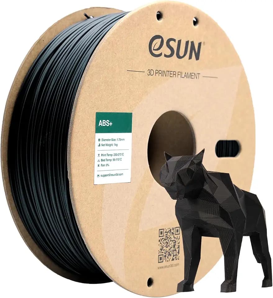 eSUN ABS+ Filament 1.75mm 3D-Drucker ABS Plus,Schwarz,1KG