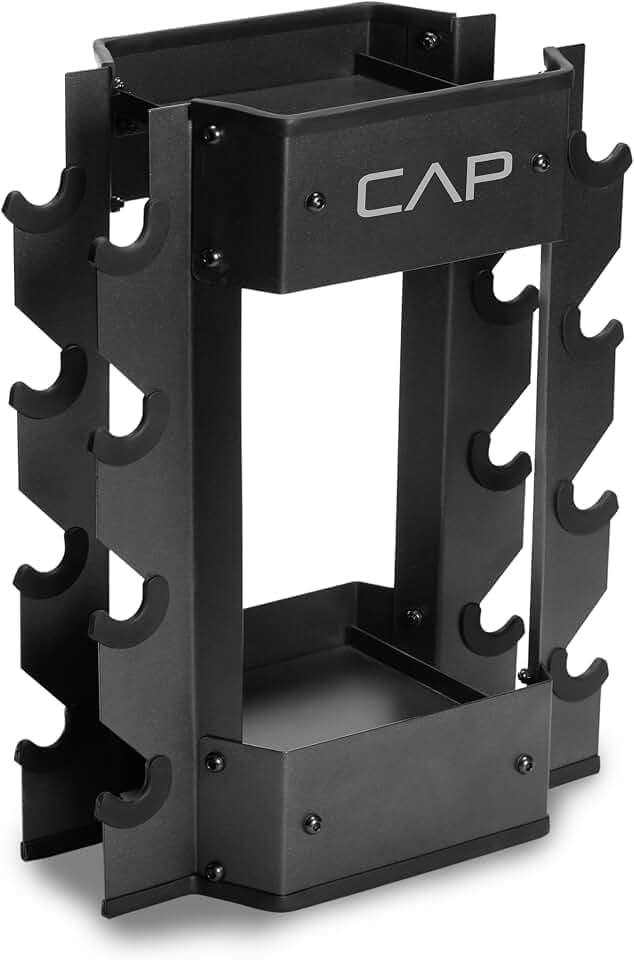 CAP Barbell Dumbbell and Kettlebell Storage Rack - Compact Weight Storage for Home Gym