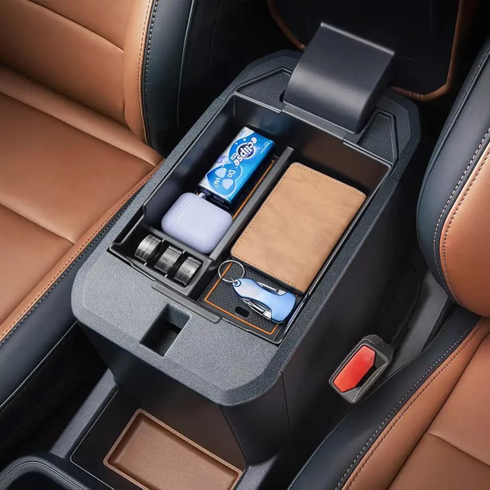 TOPINSTALL Orange Center Console Tray for 2022-2026 Ford Maverick
