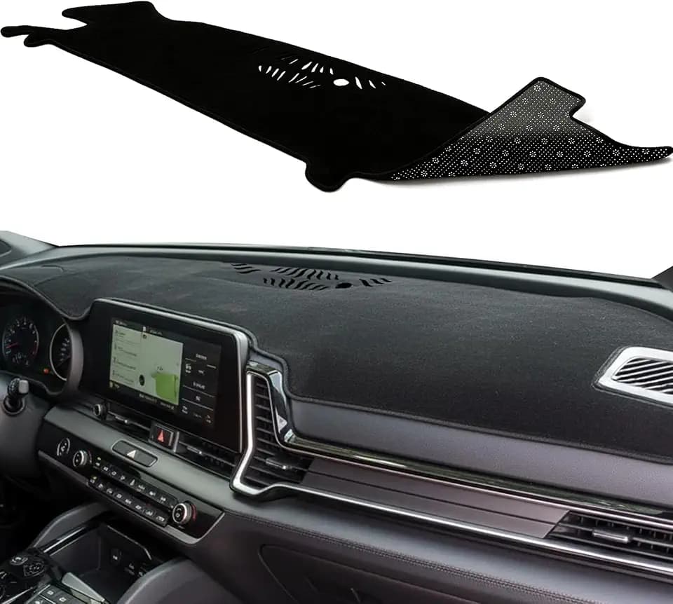 Dash Cover Dashboard Cover fit for Kia Sportage 2023 2024 2025 All-Black Dash Mat with Anti-Slip Silicone Granules Pad Accessories